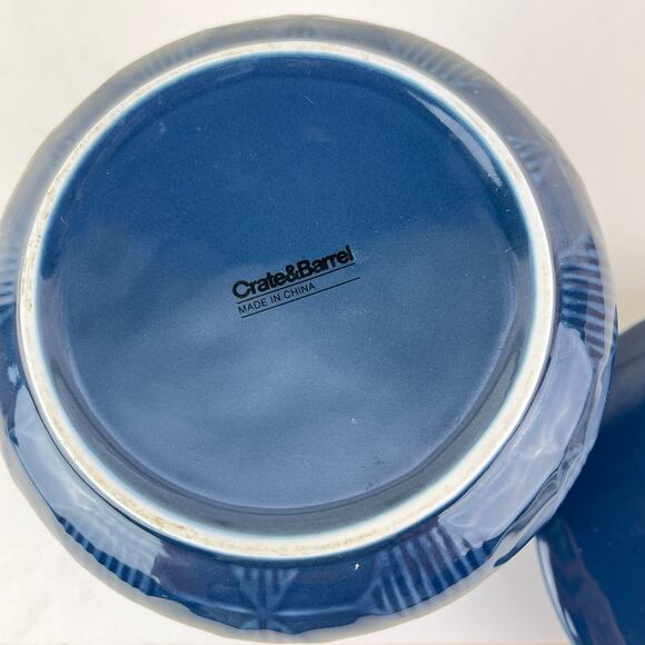 Crate and Barrel Blue Zane Canister with Rubber Seal Lid - Picture 6 of 7
